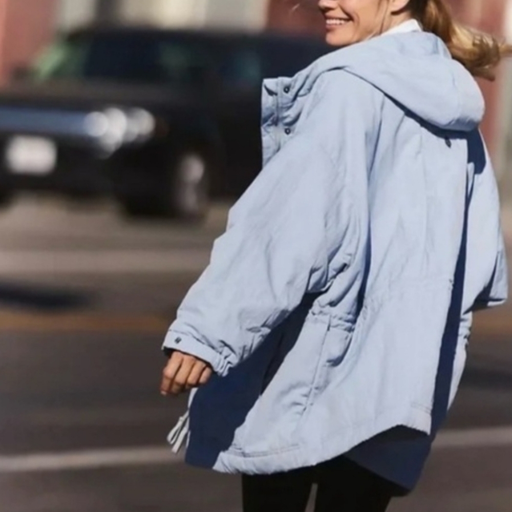 Free people Billie Boxy Lightweight Insulated Jacket. NWT. Steel